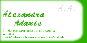 alexandra adamis business card